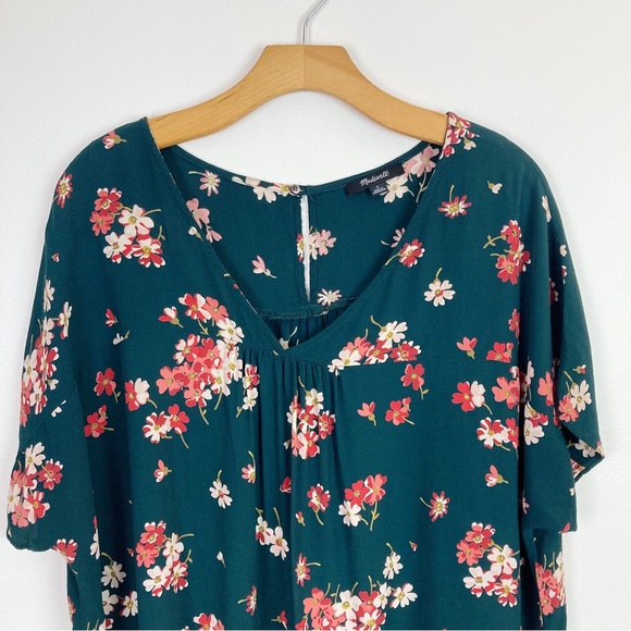 Madewell Rhyme Top in Spruce Blooms Size Large - Picture 9 of 11